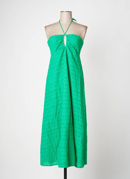 Robe mi-longue vert IDANO pour femme