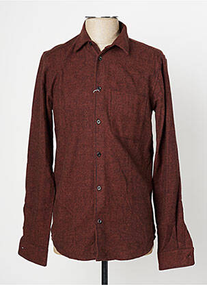 Chemise manches longues poignets boutonnés marron SAMSOE & SAMSOE homme