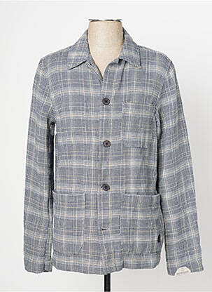 Chemise manches longues poignets boutonnés bleu DSTREZZED homme