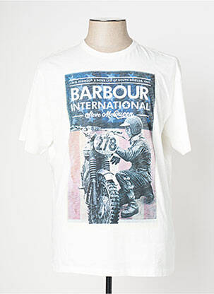 T-shirt blanc BARBOUR pour homme