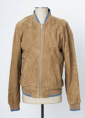 Veste en cuir beige OAKWOOD pour homme seconde vue