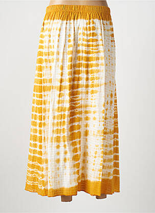 Jupe longue taille haute jaune DROLATIC femme