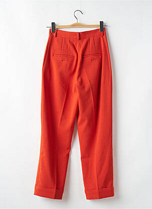 Pantalon droit coupe carotte taille haute orange IDANO femme
