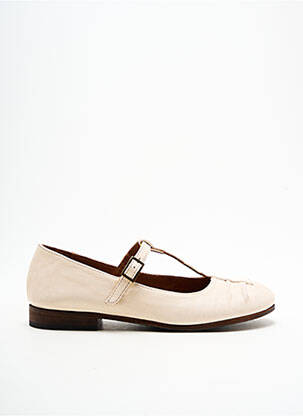 Ballerines matière lisse talon plat jusqu'à 3cm beige KING TARTUFOLI femme