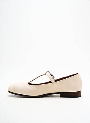 Ballerines matière lisse talon plat jusqu'à 3cm beige KING TARTUFOLI femme