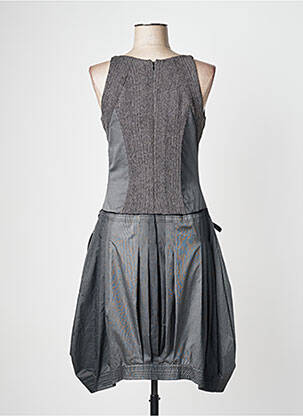 Robe mi-longue sans manche sans manche gris ANIMALE femme