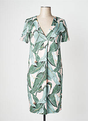 Robe mi-longue manches courtes manches courtes vert MAX MARA femme