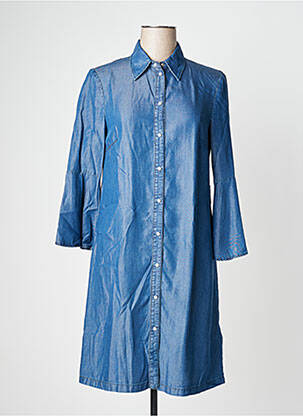 Robe mi-longue manches longues manches longues bleu PENNYBLACK femme