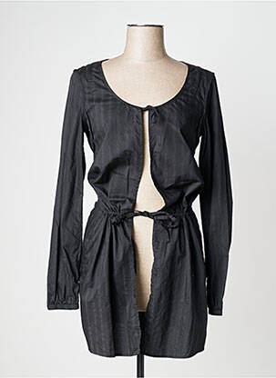 Veste casual col rond noir IKKS femme