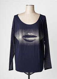 Top tissage jersey manches longues bleu ISABEL DE PEDRO femme