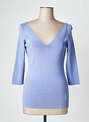 Pull col v manches 3/4 bleu ALDO MARTIN'S femme