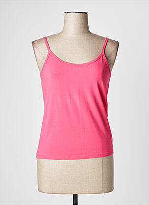T-shirt stretch fines bretelles rose ONE STEP femme