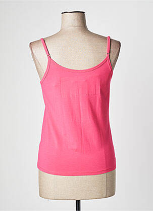T-shirt stretch fines bretelles rose ONE STEP femme