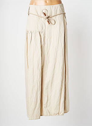 Jupe longue coupe droite beige SARAH PACINI femme