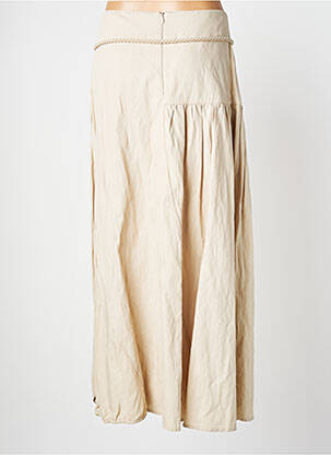 Jupe longue coupe droite beige SARAH PACINI femme