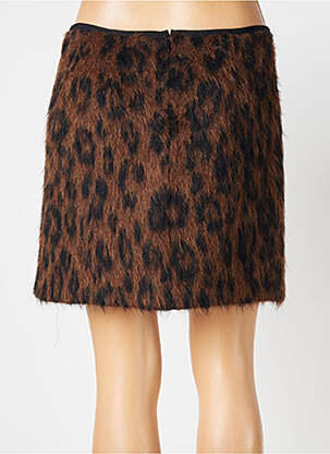 Jupe courte coupe droite marron PENNYBLACK femme