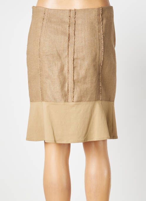 Jupe mi-longue beige HELENA SOREL pour femme