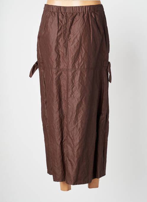 Jupe mi-longue marron ANIMALE pour femme