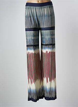 Pantalon large coupe fluide taille normale bleu CAP JULUCA femme