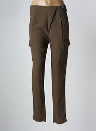 Pantalon cargo poches taille normale vert IKKS femme