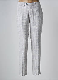 Pantalon droit fermeture zippée sous rabat boutonné taille normale bleu QUIET femme