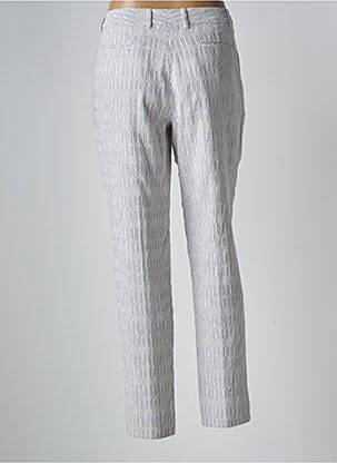 Pantalon droit fermeture zippée sous rabat boutonné taille normale bleu QUIET femme