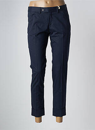 Pantalon 7/8 stretch taille basse bleu QUIET femme