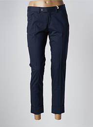 Pantalon 7/8 stretch taille basse bleu QUIET femme