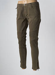 Pantalon slim stretch taille normale vert IKKS femme