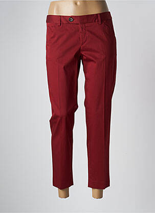 Pantalon 7/8 stretch taille normale rouge QUIET femme