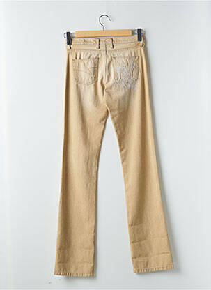 Pantalon droit fermeture zippée sous rabat boutonné taille normale beige HELENA SOREL femme