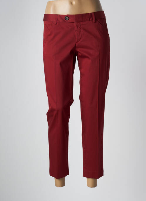 Pantalon 7/8 stretch taille normale rouge QUIET femme