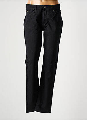 Pantalon slim tissage popeline taille normale noir JENSEN femme
