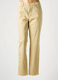 Pantalon droit stretch taille normale beige LCDN femme