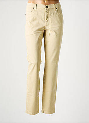 Pantalon slim tissage popeline taille normale beige LCDN femme