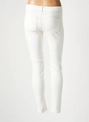 Pantalon slim tissage popeline taille normale blanc VERO MODA femme