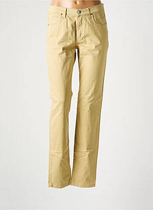 Pantalon droit stretch taille normale beige LCDN femme