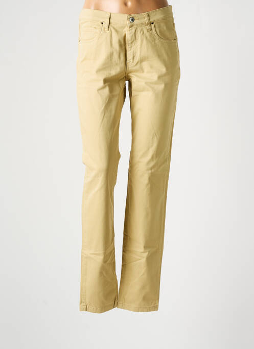 Pantalon droit stretch taille normale beige LCDN femme
