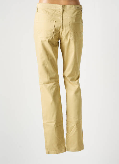 Pantalon droit stretch taille normale beige LCDN femme