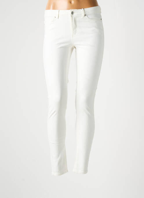 Pantalon slim blanc VERO MODA pour femme