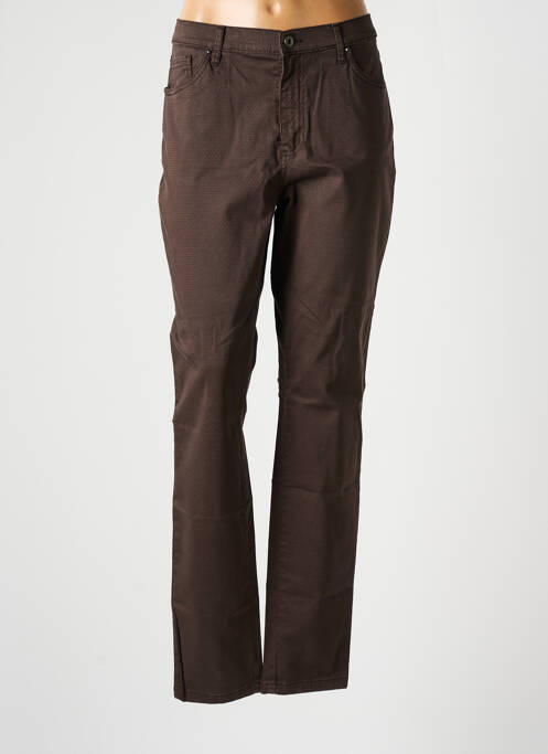 Pantalon slim marron LCDN pour femme