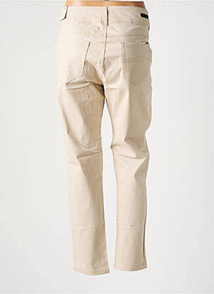Pantalon droit tissage popeline beige JENSEN femme