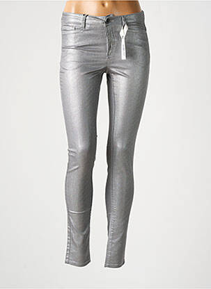 Pantalon 7/8 stretch taille normale argent VERO MODA femme