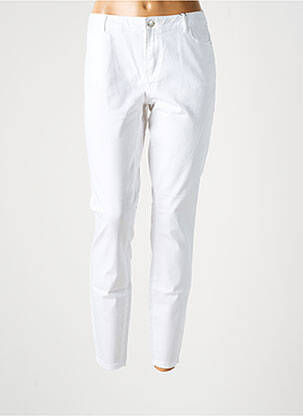 Pantalon droit taille élastique blanc VERO MODA femme