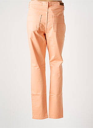 Pantalon slim tissage popeline taille normale orange LCDN femme