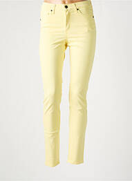 Pantalon slim tissage popeline jaune LCDN femme