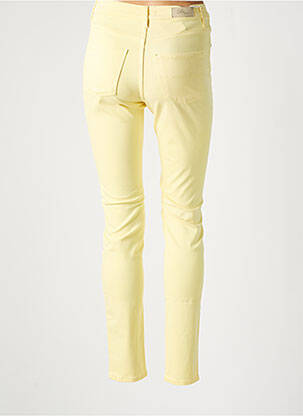 Pantalon slim tissage popeline jaune LCDN femme