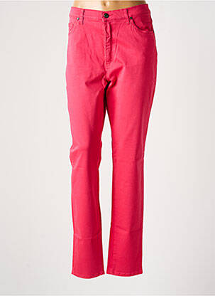Pantalon slim tissage popeline rouge LCDN femme