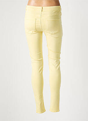 Pantalon slim broderie rivets taille normale jaune VERO MODA femme