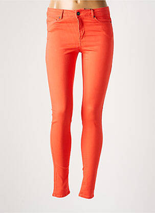 Pantalon slim broderie rivets taille normale orange VERO MODA femme